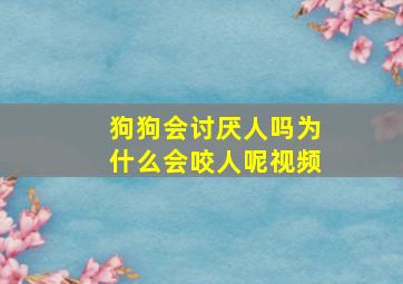 狗狗会讨厌人吗为什么会咬人呢视频