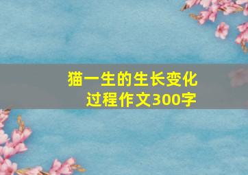 猫一生的生长变化过程作文300字