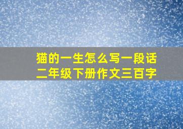 猫的一生怎么写一段话二年级下册作文三百字