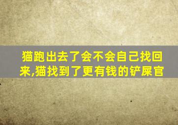 猫跑出去了会不会自己找回来,猫找到了更有钱的铲屎官