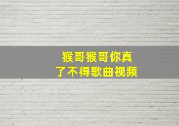 猴哥猴哥你真了不得歌曲视频