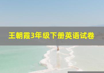 王朝霞3年级下册英语试卷