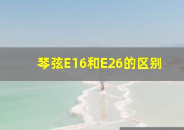 琴弦E16和E26的区别