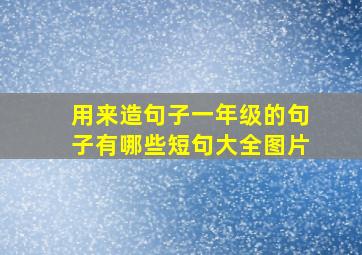 用来造句子一年级的句子有哪些短句大全图片