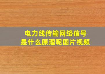 电力线传输网络信号是什么原理呢图片视频