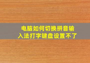 电脑如何切换拼音输入法打字键盘设置不了