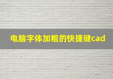 电脑字体加粗的快捷键cad