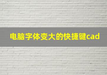 电脑字体变大的快捷键cad