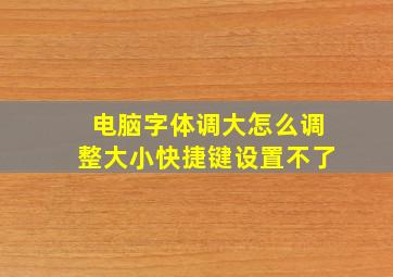 电脑字体调大怎么调整大小快捷键设置不了