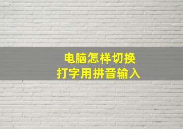 电脑怎样切换打字用拼音输入