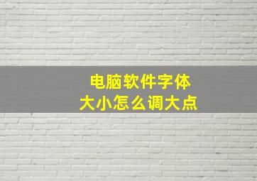 电脑软件字体大小怎么调大点