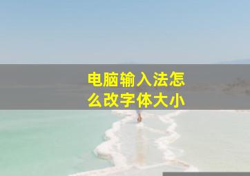 电脑输入法怎么改字体大小