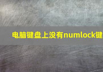 电脑键盘上没有numlock键