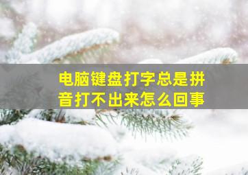 电脑键盘打字总是拼音打不出来怎么回事