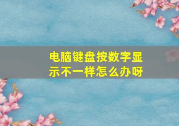 电脑键盘按数字显示不一样怎么办呀