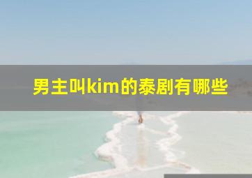 男主叫kim的泰剧有哪些