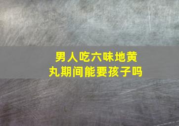 男人吃六味地黄丸期间能要孩子吗