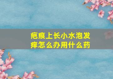 疤痕上长小水泡发痒怎么办用什么药