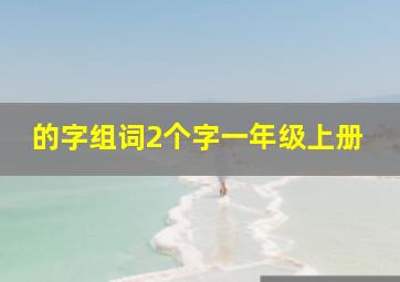 的字组词2个字一年级上册