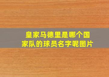 皇家马德里是哪个国家队的球员名字呢图片