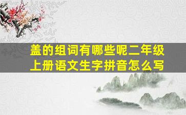 盖的组词有哪些呢二年级上册语文生字拼音怎么写