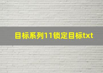 目标系列11锁定目标txt