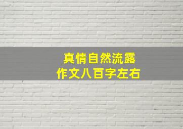 真情自然流露作文八百字左右