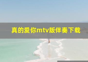 真的爱你mtv版伴奏下载