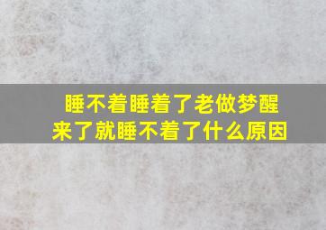 睡不着睡着了老做梦醒来了就睡不着了什么原因