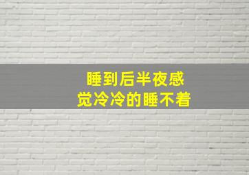 睡到后半夜感觉冷冷的睡不着