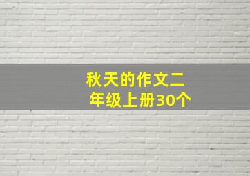 秋天的作文二年级上册30个