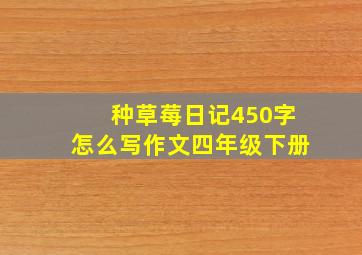 种草莓日记450字怎么写作文四年级下册