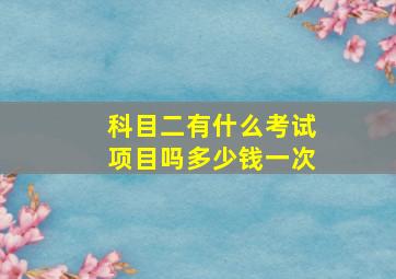 科目二有什么考试项目吗多少钱一次