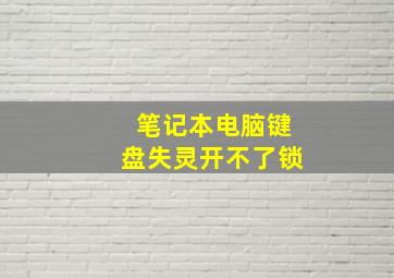 笔记本电脑键盘失灵开不了锁