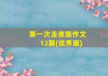 第一次走夜路作文12篇(优秀版)