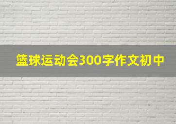 篮球运动会300字作文初中