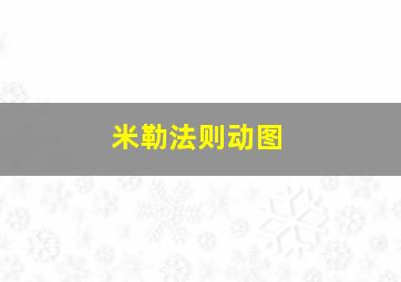 米勒法则动图