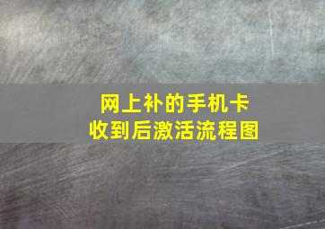 网上补的手机卡收到后激活流程图