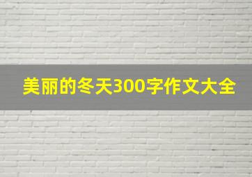 美丽的冬天300字作文大全