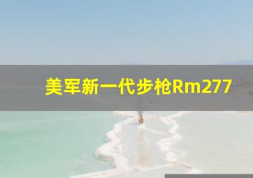 美军新一代步枪Rm277