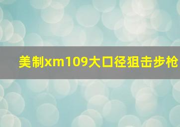 美制xm109大口径狙击步枪