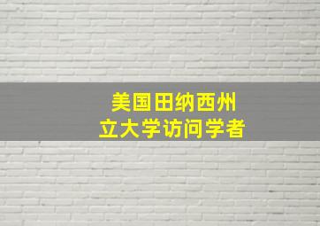 美国田纳西州立大学访问学者