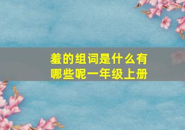 羞的组词是什么有哪些呢一年级上册