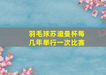 羽毛球苏迪曼杯每几年举行一次比赛