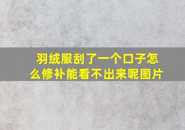 羽绒服刮了一个口子怎么修补能看不出来呢图片