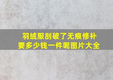 羽绒服刮破了无痕修补要多少钱一件呢图片大全