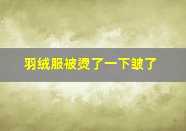 羽绒服被烫了一下皱了