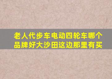 老人代步车电动四轮车哪个品牌好大沙田这边那里有买