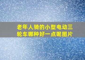 老年人骑的小型电动三轮车哪种好一点呢图片