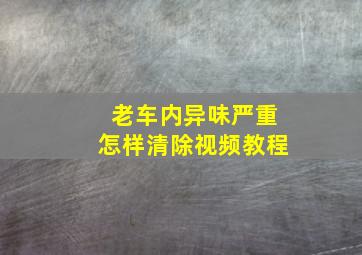 老车内异味严重怎样清除视频教程